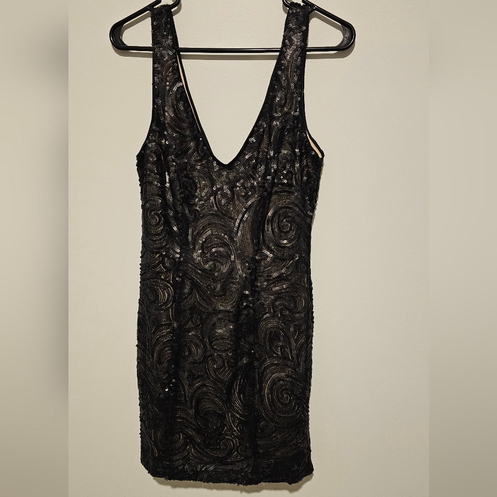 Ark & Co short black sequin dress